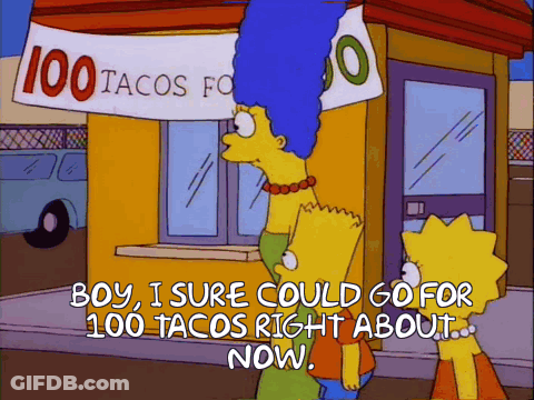 Marge And Lisa Simpson At Taco Stand GIF