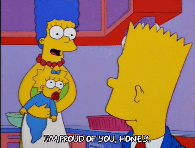 Marge Bart Simpsons Im Proud Of You GIF