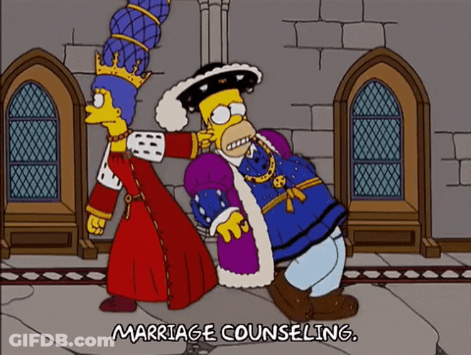 Marge Dragging Homer By The Ear GIF