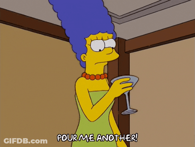 Marge Simpson Getting Drunk GIF