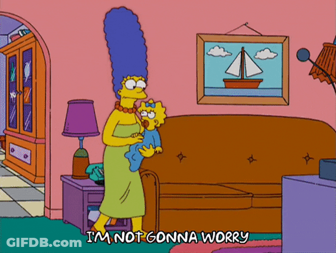 Marge Simpson Im Not Gonna Worry GIF