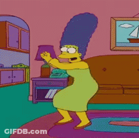 Marge Simpson In Green Dress GIF