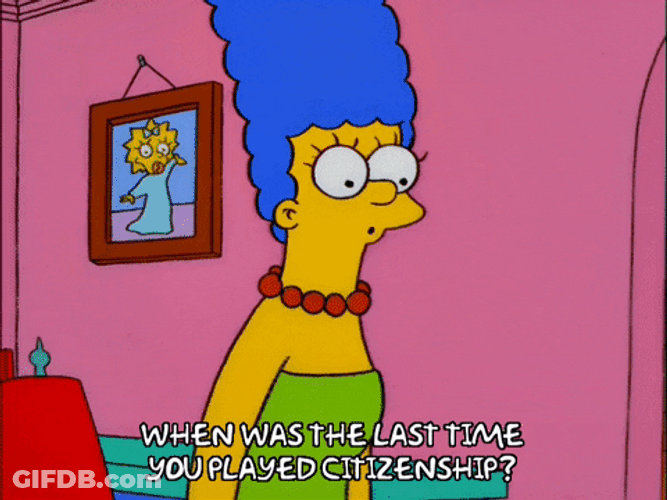 Marge Simpson Inviting To Play Citizenship GIF