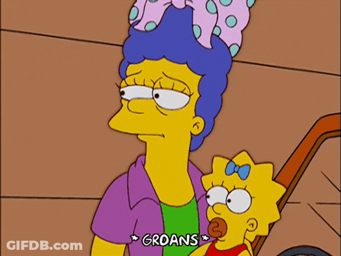 Marge Simpson Looking Sleepy GIF
