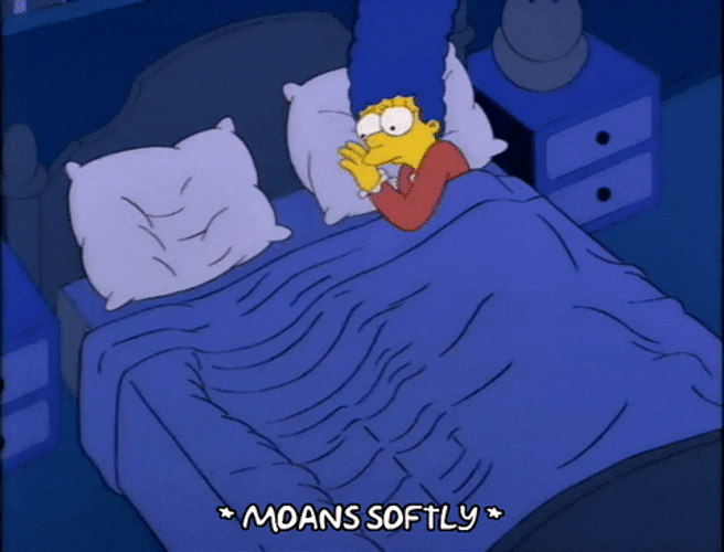 Marge Simpson Missing Homer In Bedtime GIF