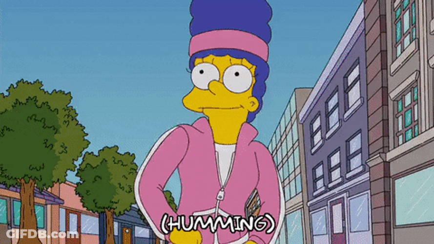 Marge Simpson Power Walking Humming GIF