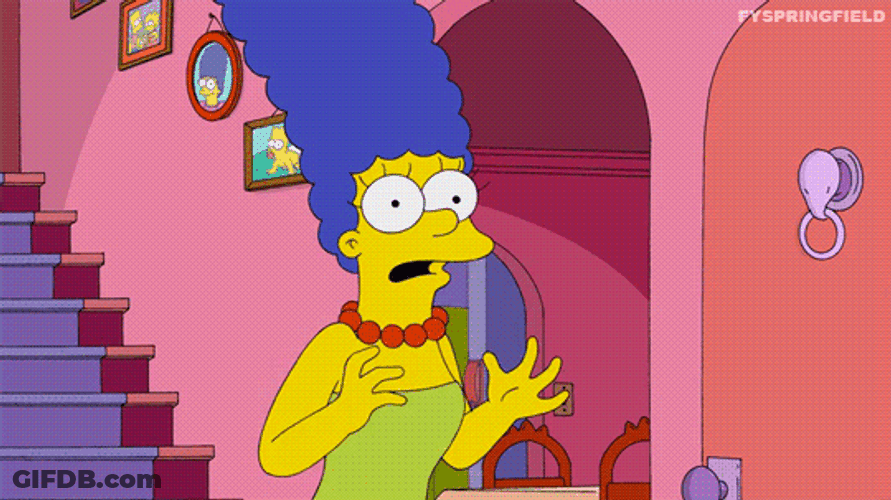 Marge Simpson Pulling Her Hair GIF