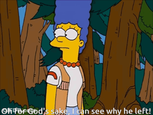 Marge Simpson Saying Oh For God's Sake GIF