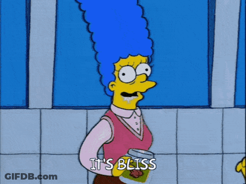 Marge Simpson Says It's Bliss Holding Jar GIF
