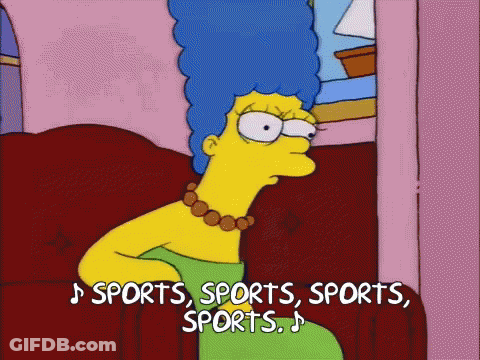 Marge Simpson Sitting On Couch Singing Sports GIF
