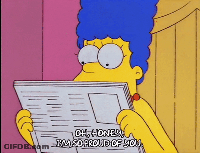 Marge Simpson So Proud Of Bart GIF