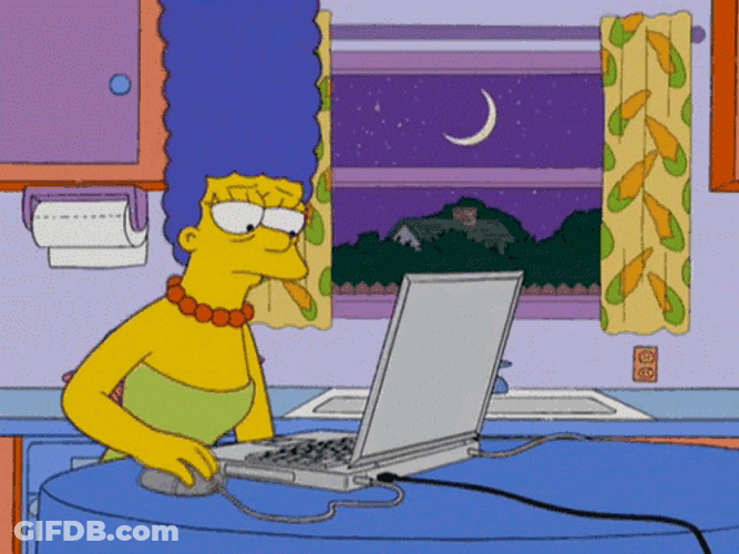 Marge Simpson Surfing The Web GIF