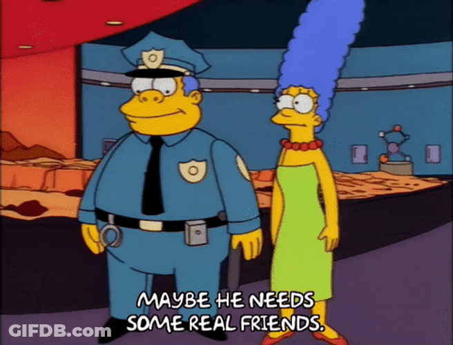 Marge Simpson Talking To Chief Wiggum GIF