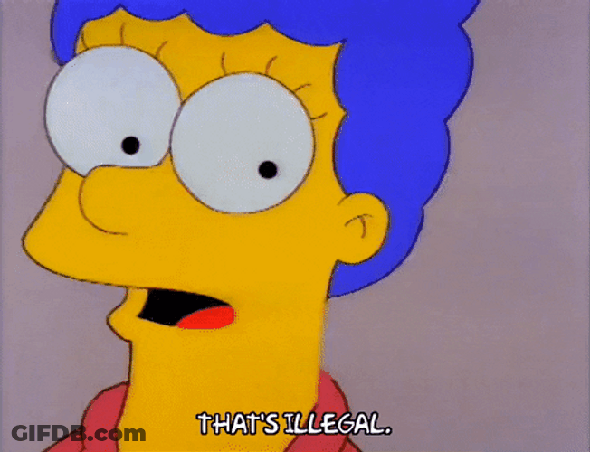 Marge Simpson Thats Illegal GIF