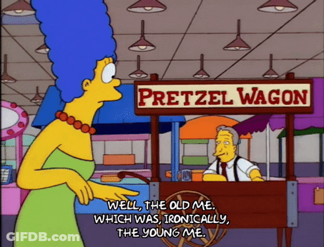 Marge Simpson Visiting Pretzel Wagon The Simpsons GIF