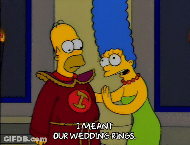 Marge Simpson Wedding Ring GIF