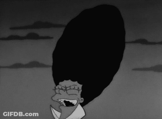 Margie Simpson's Bat Hair GIF