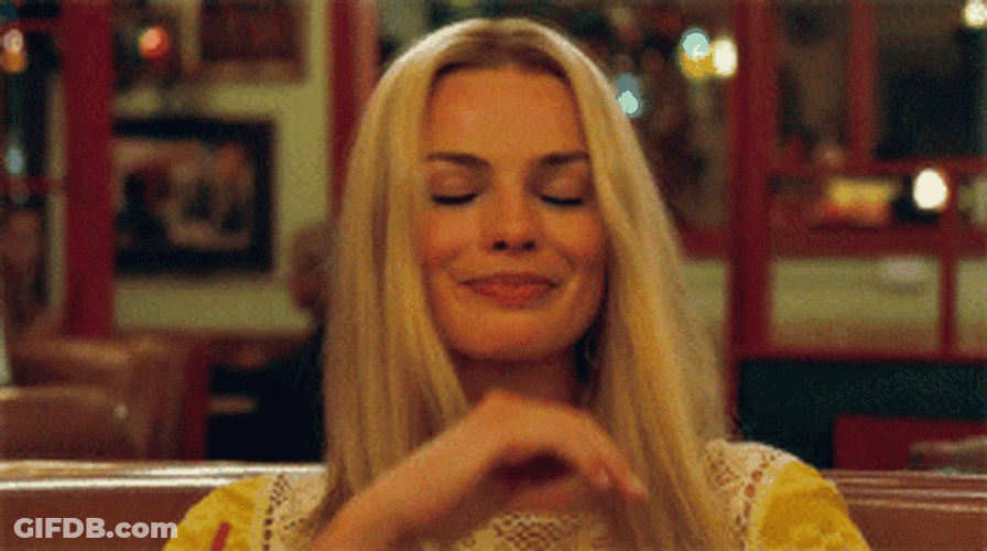 Margot Robbie Massaging Back Neck GIF