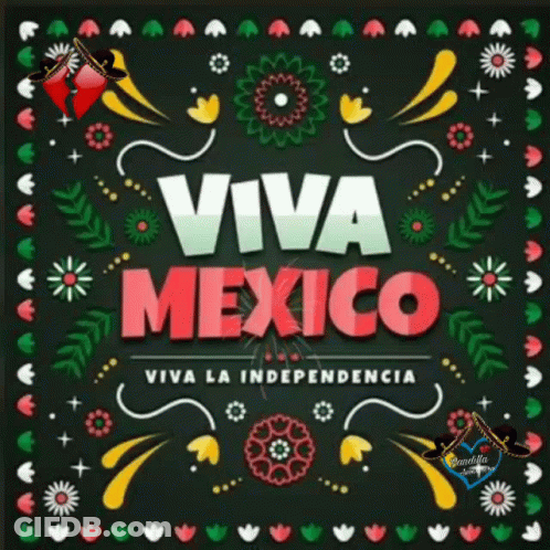 Mariachi Man Surrounded By Fireworks And Flowers GIF