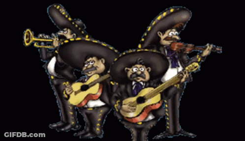 Mariachi Playing Guitars And Trumpets GIF