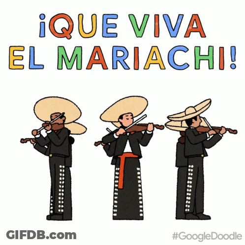 Mariachi Playing Violins Que Viva El Mariachi GIF