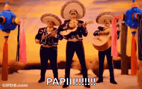 Mariachi Singers Playing Guitars And Drums GIF