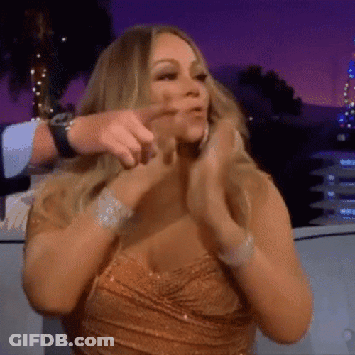 Mariah Carey Blowing Kisses GIF