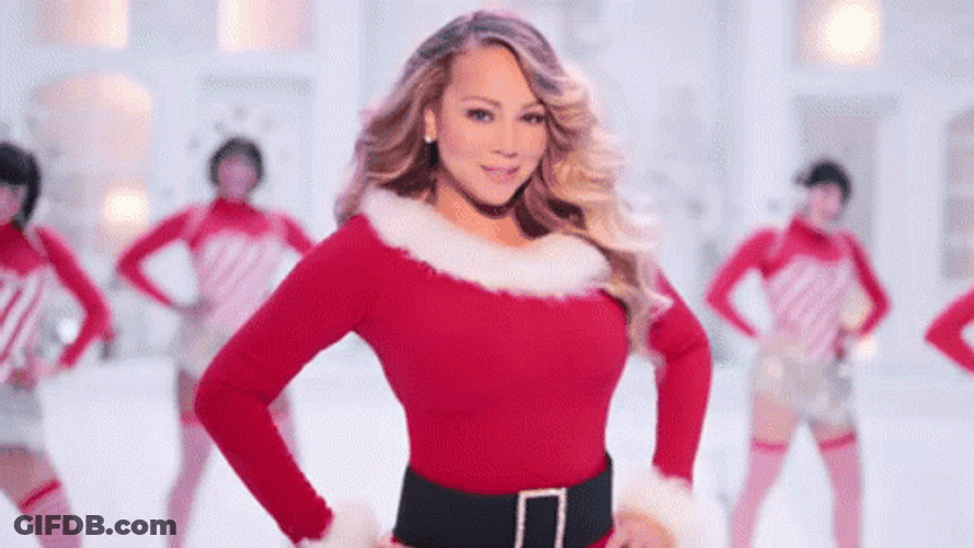 Mariah Carey Christmas Suit Dance GIF