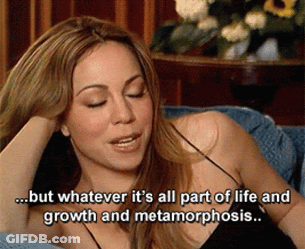 Mariah Carey Growth And Metamorphosis GIF