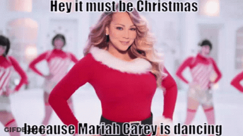 Mariah Carey Dancing In Christmas Video GIF