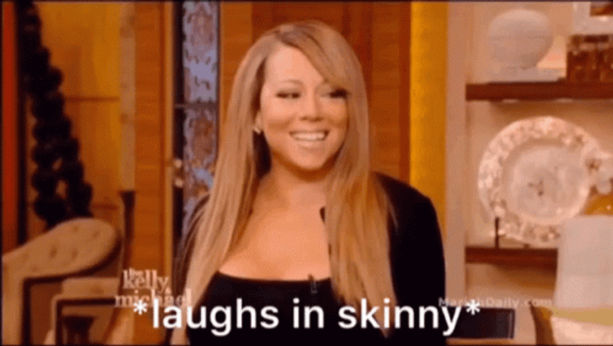 Mariah Carey Laughs In Skinny GIF