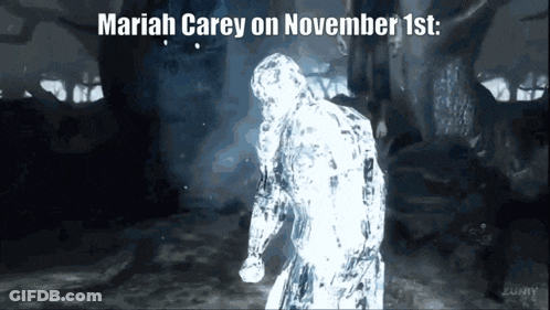 Mariah Carey November 1St Man Covered In Ice GIF