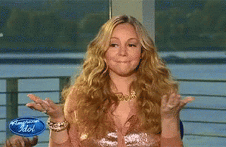 Mariah Carey Opps Shrug GIF