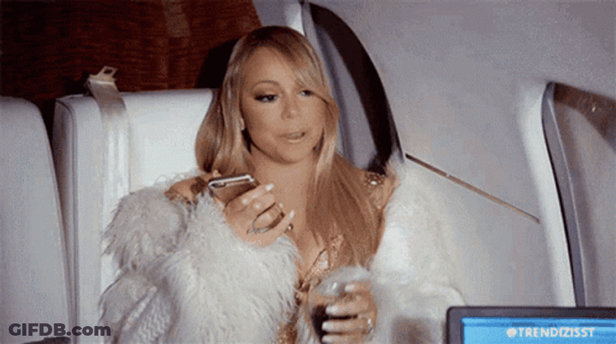 Mariah Carey Sipping Red Wine GIF