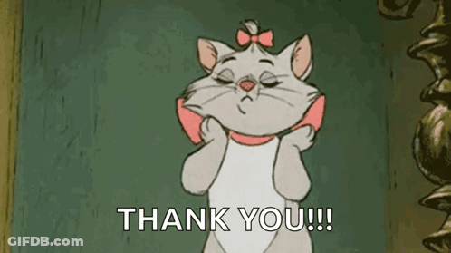 Marie From Aristocats Covering Face Saying Thank You GIF