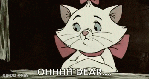 Marie From The Aristocats Is Looking Out Of A Window And Says Ohhhh Dear . GIF