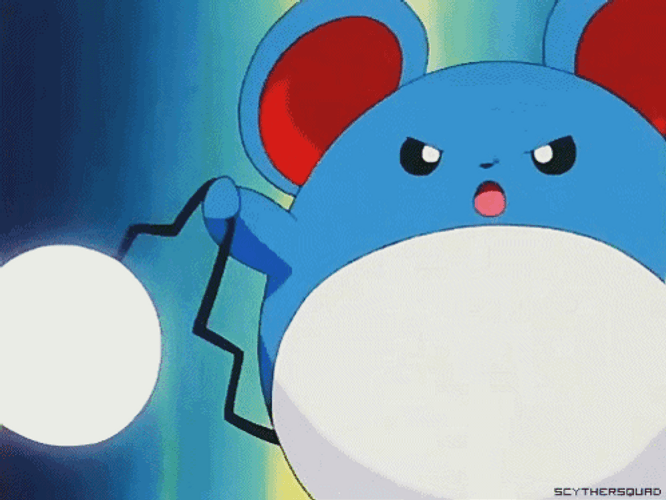 Marill Spinning Wrecking Ball Pokemon GIF
