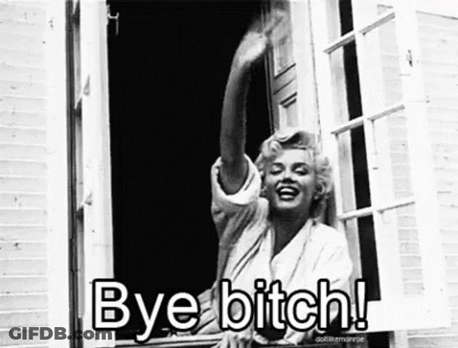 Marilyn Monroe Bye Bye GIF