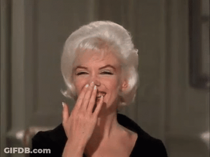Marilyn Monroe Genuine Laugh GIF