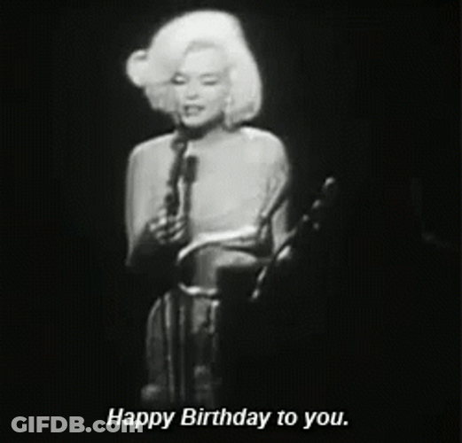 Marilyn Monroe Happy Birthday To You GIF