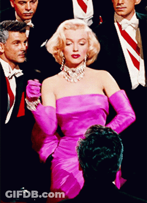 Marilyn Monroe In A Pink Dress GIF