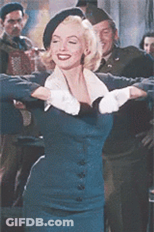 Marilyn Monroe Is Gracefully Dancing GIF