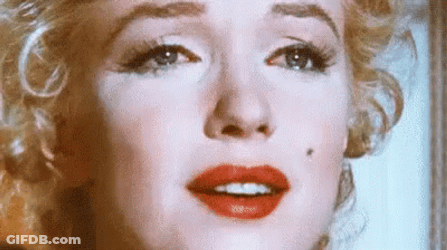 Marilyn Monroe Is Teary Eyed GIF