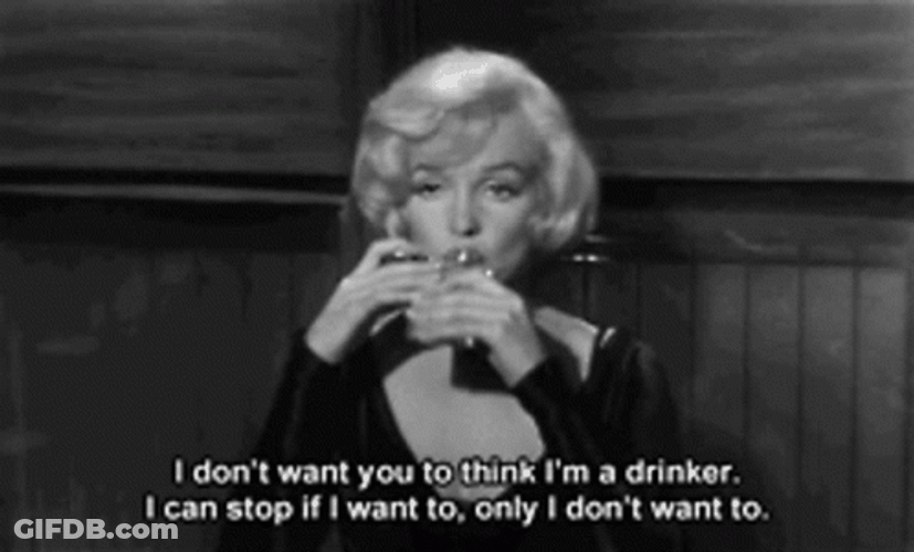 Marilyn Monroe Quotes Getting Drunk GIF