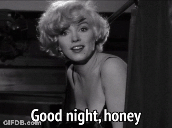 Marilyn Monroe Saying Goodnight GIF