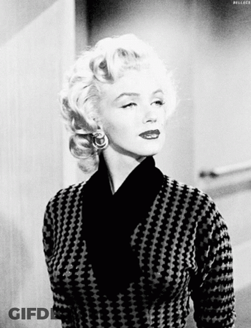 Marilyn Monroe Serious Glare GIF