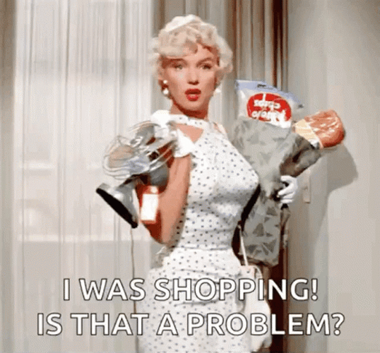 Marilyn Monroe Shopping Time GIF