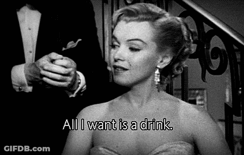 Marilyn Monroe Wants Drink Quote GIF