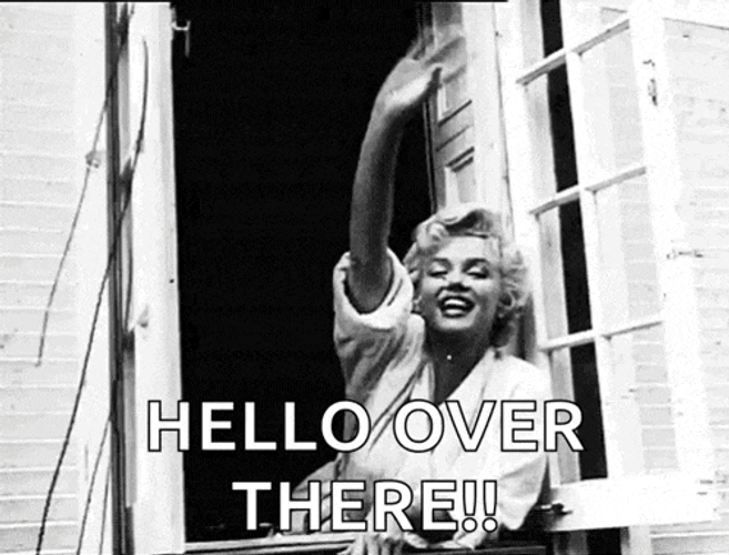 Marilyn Monroe Waving GIF