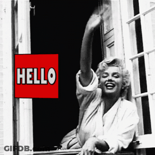 Marilyn Monroe Waving Hand GIF